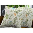 Outdoor Plant Throw Pillow Covers 18x18 Inch Green Vintage Botanical