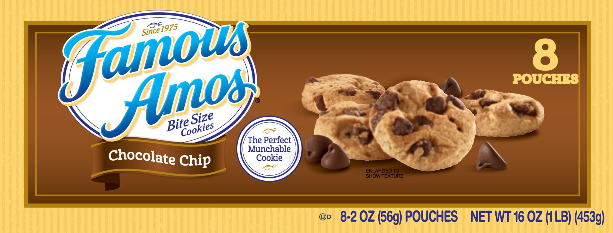 Famous Amos Chocolate Chip Snack Cookies 2 Oz 8 Ct - Walmart.com