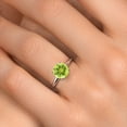 thumbnail image 4 of Gem Stone King 900 Platinum Yellow Lemon Quartz Engagement Ring for Women | 1.85 Cttw | Round 8MM | Gemstone Birthstone | Size 6, 4 of 6