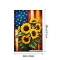 thumbnail image 4 of Joocar American Flag Sunflower Garden Flag For Spring Summer Home Outdoor Garden Yard Door Decor 12x18 Inch, 4 of 5