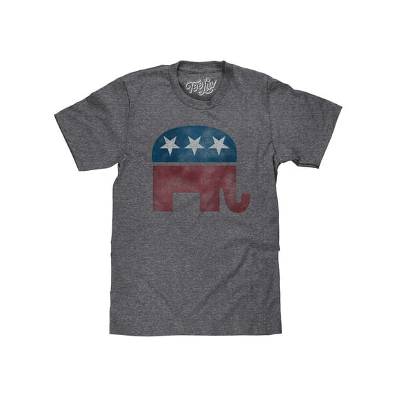 Tee Luv Men's Republican Elephant Mascot T-Shirt (L)