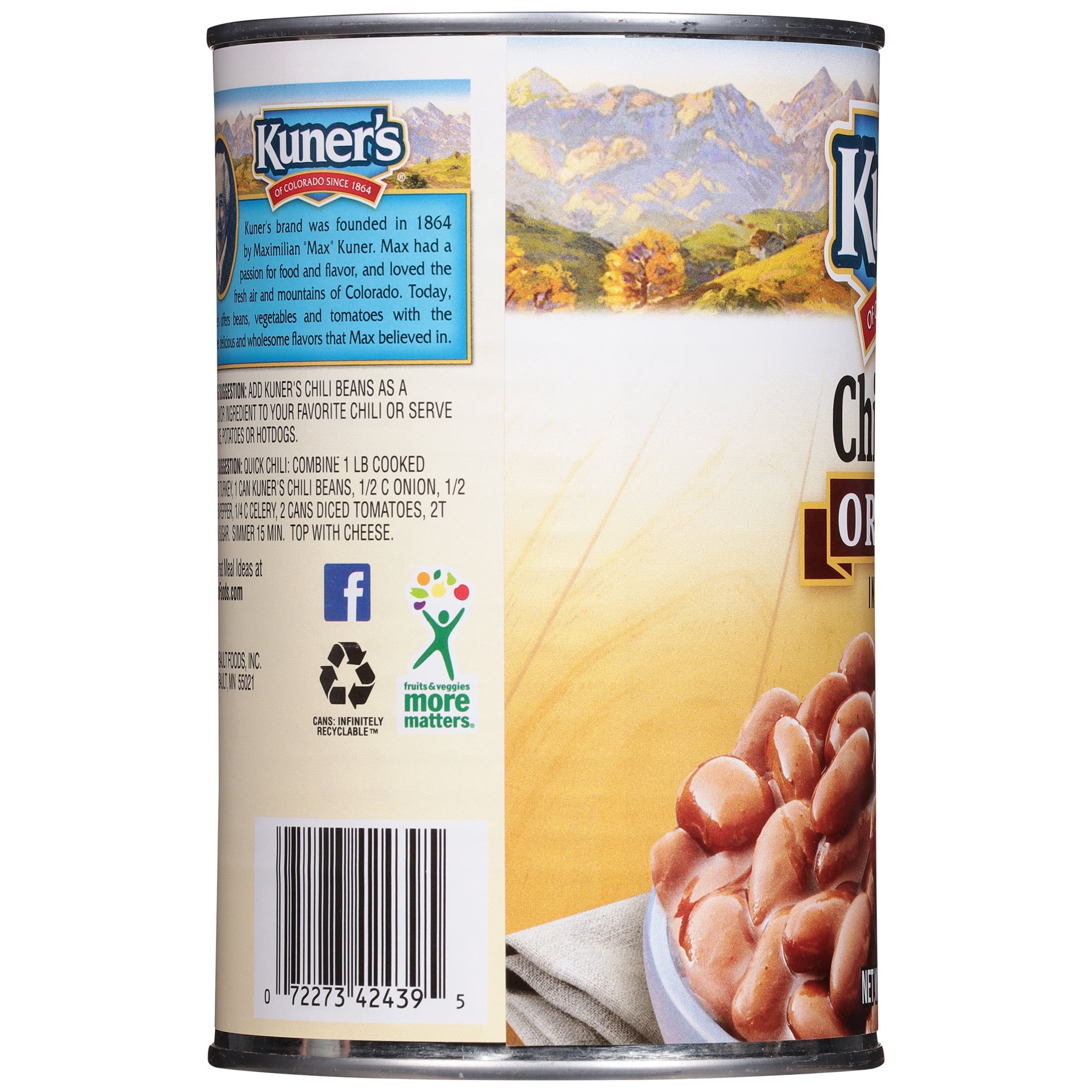 Kuner's Original Chili Beans 40 oz. Can