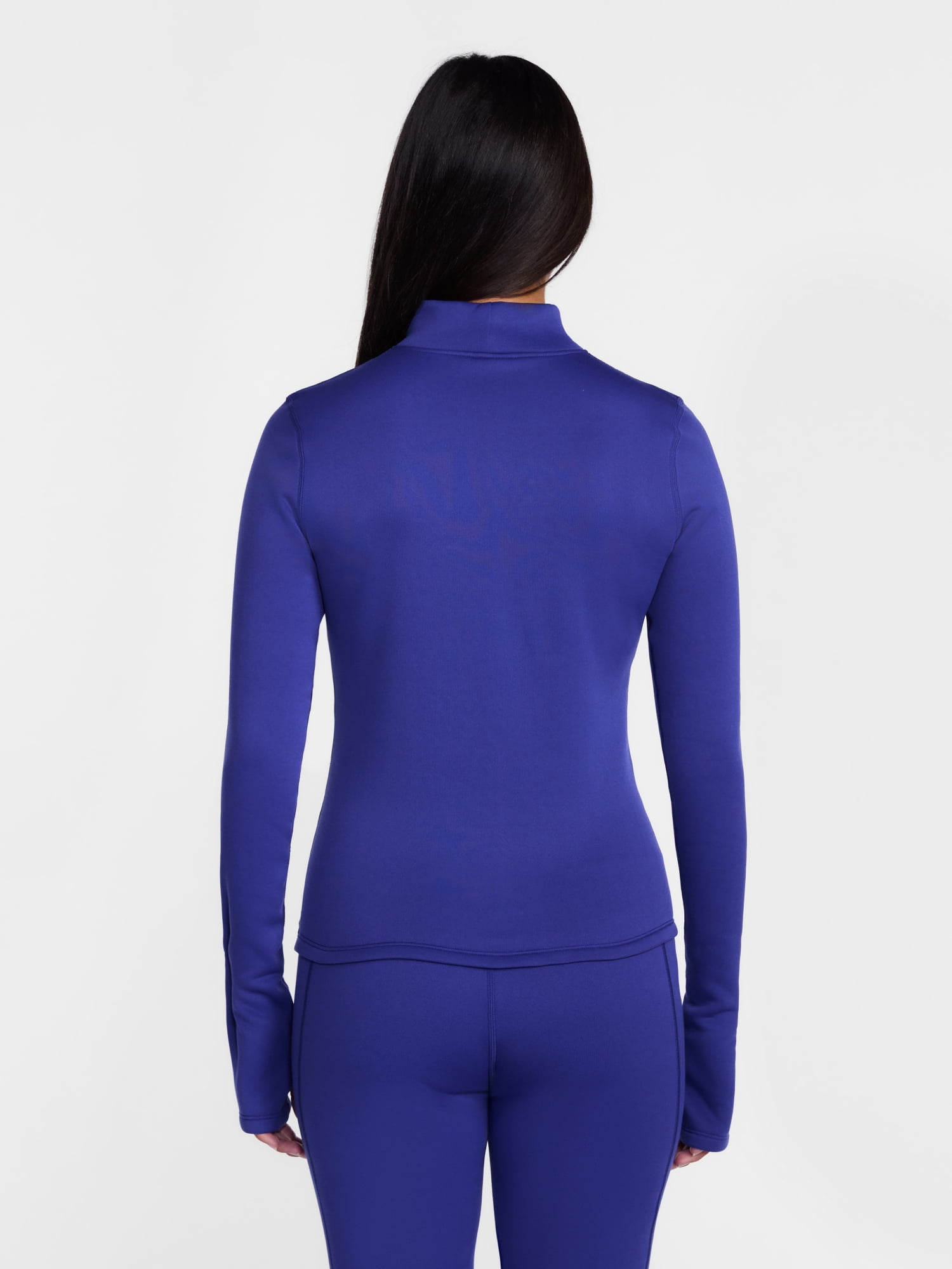 Ozark Trail Women's Warmest Thermal Long Sleeve Fleece Mockneck Top, Sizes XS-XXL