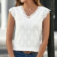 thumbnail image 3 of Fengqque Women's New-neck Lace Lace Sleeveless Top, 3 of 5