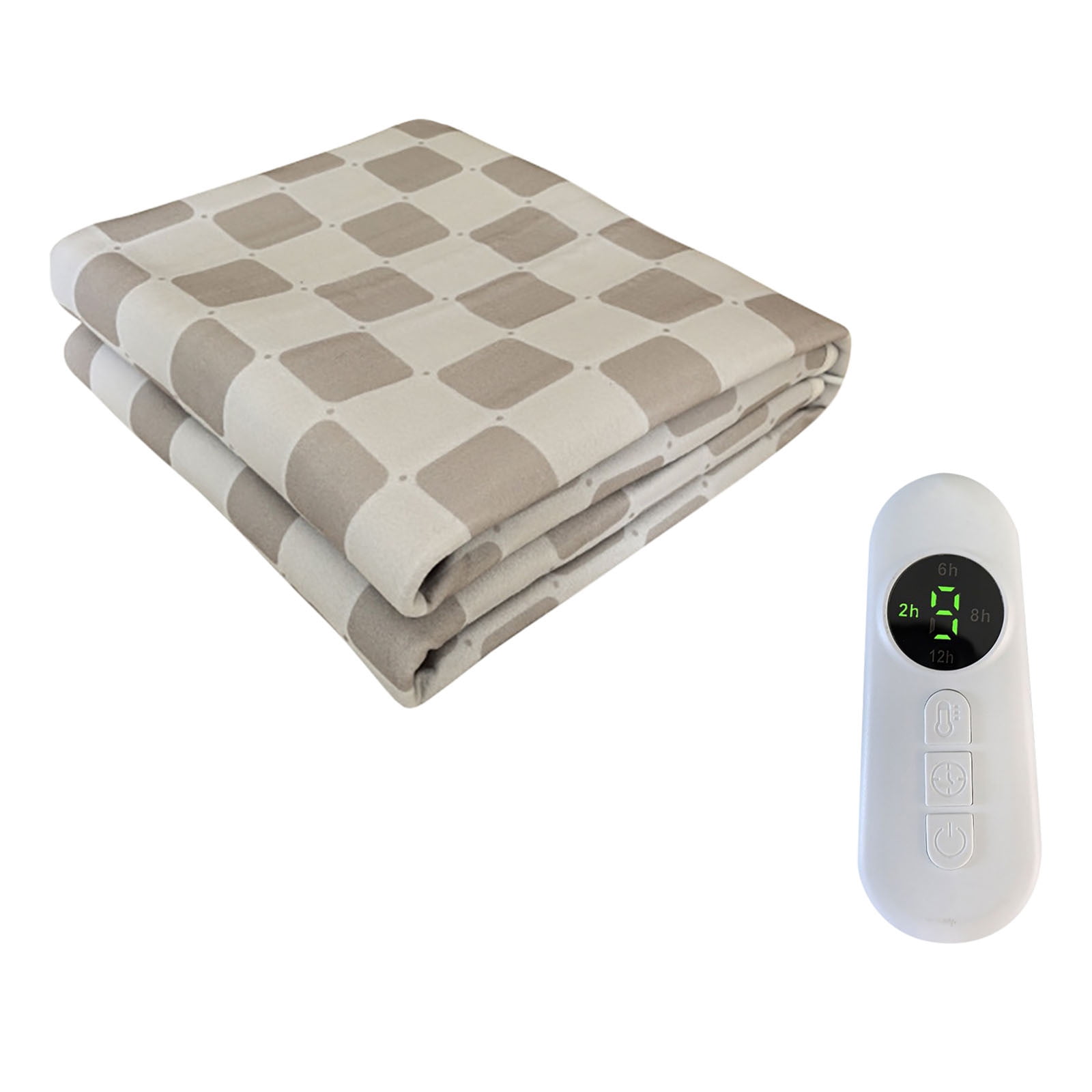 Usloyux under $5 Electric Blanket, Queen Size Heated Throw with Dual Zone Controls and Automatic Shut-Off, Ultra-Soft Machine Washable Fabric for Bed or Sofa, 150x70cm