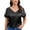 Black, variant on Zeagoo Satin T-shirt for Women V-Neck Short Sleeves Summer Tops Casual Dressy Business Shirts