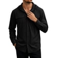 thumbnail image 7 of Yusimy Men's Solid Quick Dry Hooded Top with Pocket Long Sleeve Breathable UV Sun Protection Sports Shirt Casual Outdoor for Hiking, 7 of 7