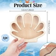 thumbnail image 2 of Seashell Display Box Shell Shaped Wooden Shell Display Case with Clear Window Shadow Box with Slot for Seashell Collection Home Decor 7.01x1.26x6.1inch, 2 of 5