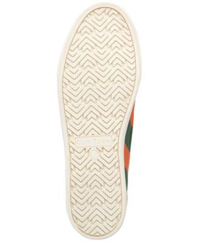 CLUBROOM Mens Green Striped Padded Royce Round Toe Platform 