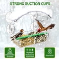 thumbnail image 4 of Window Bird Feeder with Strong Suction Cups - Clear Acrylic Removable Seed Tray with Drain Holes - Up-Close Outdoor Bird Watching - Keeps Nuts & Seeds Fresh and Dry, 4 of 9