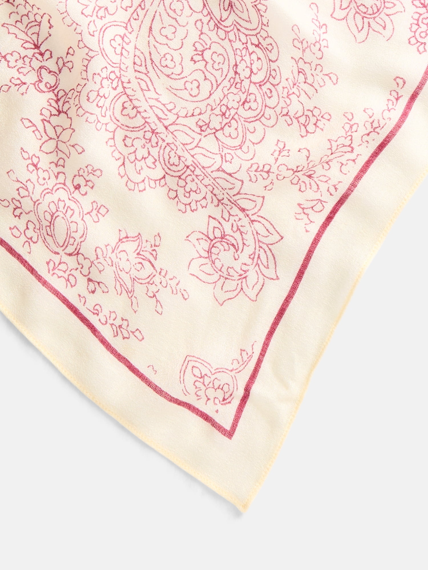Scenario Women's Woven Oblong Printed Scarf, White