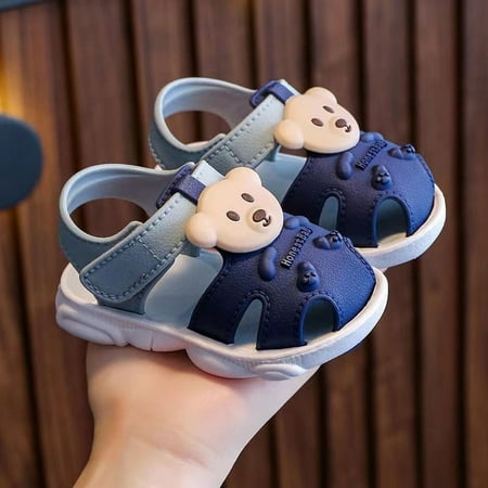 

Baby Sandals Summer Baotou Loopy Shoes Breathable Sandals Baby 0-1-2-3 Years Old Non-slip Soft Sole Toddler Shoes