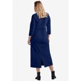 thumbnail image 2 of ellos Women's Plus Size Three-Quarter Sleeve Knit Maxi Dress, 2 of 6