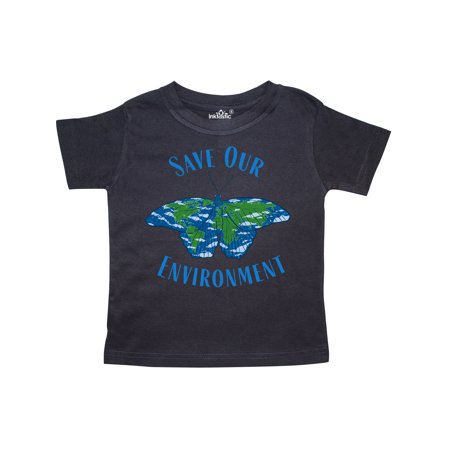 

Inktastic Save Our Environment Earth Butterfly Gift Toddler Boy or Toddler Girl T-Shirt