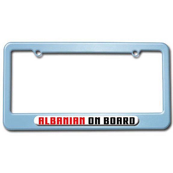 Albanian On Board License Plate Frame
