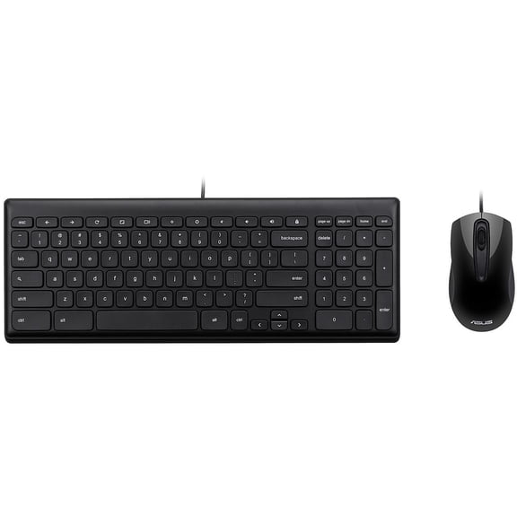 ASUS Chrome OS USB Keyboard and Optical Mouse Combo for Google Chrome Operating System (US Layout, QWERTY, USB Type-A)