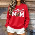 thumbnail image 4 of Karight Women's Football Mom Graphic Crewneck Sweatshirt Long Sleeve Casual Pullover Top, 4 of 6