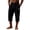 Black, variant on 3/4 Capris For Men Elastic Waist Cotton Linen Blend Straight Leg Capri Pants With Small Leather Button Placket Patch Loose Wrinkle Texture Long Shorts Breathable Summer Cropped Trousers