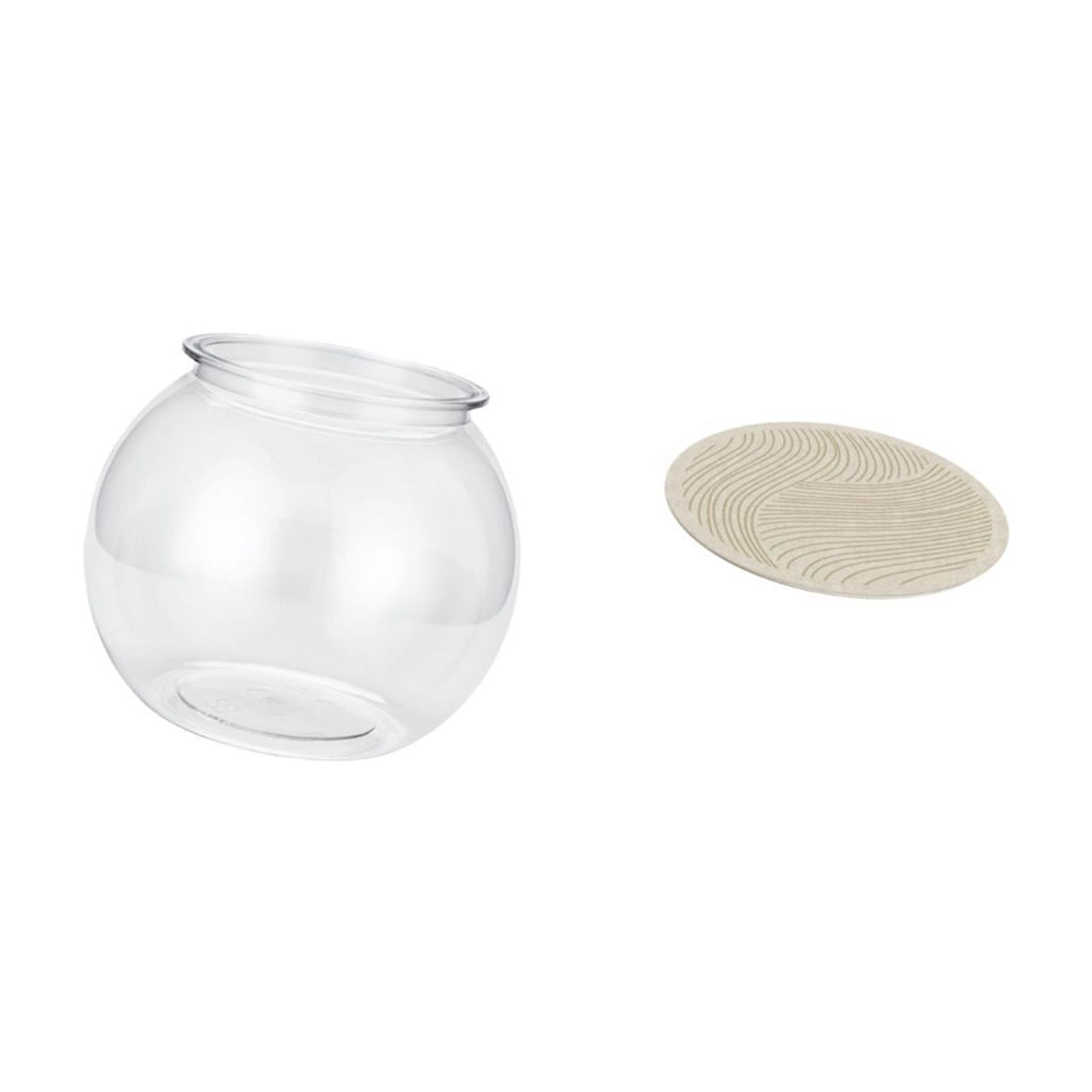 Desktop Aquarium Tank Transparent Fish Bowl Vase Lightweight PP Material for Office Living Room Table Decor Entryway
