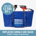 thumbnail image 3 of CleverMade 50L Collapsible Utility Tote Bag, Reusable Grocery Bag & Storage Organizer, Blue, 3 of 9