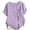 Purple, variant on GiLiling Girls Cotton Linen Shirts Summer Short Sleeve Button Crewneck Blouses Plus Size Casual Tops (Black, 4-5 Years)