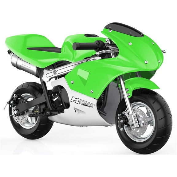 MotoTec Phantom 49cc 2-Stroke Gas Powered Mini Bike, Green