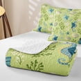 thumbnail image 4 of spefrowx Cartoon Seahorse Quilt King for Girls Boys, Green Seaweed Shell Starfish King Coverlet Set, 3-Piece, 4 of 7