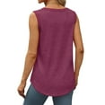 thumbnail image 6 of YDKZYMD Beach Summer Tank Tops for Women Solid Colors Sleeveless T Shirts Plus Size Scoop Neck Camisole Casual Vacation Tunic Tops S, 6 of 6