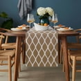 thumbnail image 2 of Brown Ombre Stripe Table Runner - 108 Inch Long, Kitchen Dining Table Runner Dresser Scarves, Modern Abstract Art Gradient Striped Farmhouse Decor for Coffee Tables Wedding Party Banquet, 2 of 8
