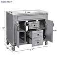 thumbnail image 5 of 36'' Modern Grey Bathroom Vanity with Mirror Cabinet and Storage Saving Time in Bathroom Setup, 5 of 7