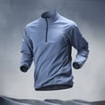 thumbnail image 6 of Maqroz Long Sleeve Workout Tops Men 1/4 Zip Mock Neck Athletic Sun Protection Shirt Moisture Wicking Training Gym Sweatshirt Lightweight Running Golf Top, 6 of 8