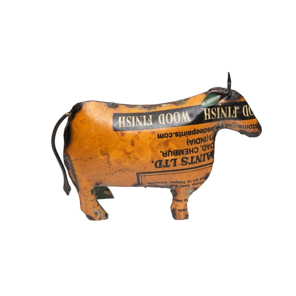 De Kulture Works Iron Cow Decorative Collectible Figurine Showpiece Garden Stautes