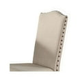 thumbnail image 2 of Benjara Rubber Wood Dining Chair With Nail Head Trim, Set Of 2, Brown And Cream, 2 of 2