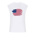 thumbnail image 4 of cllios Big and Tall Tank Tops for Men 4th of July Sleeveless Crewneck Patriotic Muscle T-shirt Independence Day American Flag Print Workout Tank Top, 4 of 5