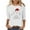 White, variant on successthop Womens Christian Funny Shirts Sparkle Claw Plus Size 3/4 Sleeve Tee Oversized Crewneck Top Loose Clothes 3XL