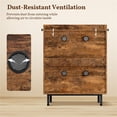 thumbnail image 5 of Yaheetech 5 Tier Country Style Shoe Cabinet with Barn Inspired Doors, Rustic Brown, 5 of 7