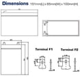 thumbnail image 5 of Bateria Libre de Mantenimiento CDP B-12 12V 9Amp, 5 of 5