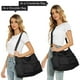 thumbnail image 2 of Bolso bandolera KALIDI de lona, negro, para mujer o hombre, 2 of 8