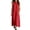 Red, variant on Women Maxi Dress, Sleeveless Dress, Casual Dress, High Neck Loose Straight Linen Dress with Pockets for Summer Daily Wear