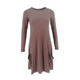 thumbnail image 1 of ZheElen Coton Femmes à la Mode S Polyvalent Manches Courtes Robes Déclaration de Mode Partout Aller Élégant Café M, 1 of 6