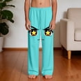 thumbnail image 5 of Boys Novelty Print Pants Funny Eyes Face Green Soft Casual Joggers with Pockets Elastic Waist Lounge Bottoms for Youth,Size 12 T, 5 of 9