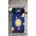 thumbnail image 3 of Ambesonne Space Quilted Bedspread Set 2 Pcs, Solar System with Planets, Twin Size, Multicolor, 3 of 3
