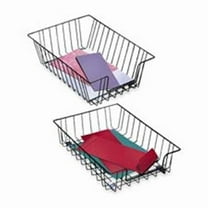 Wire Desk Tray- Letter Size- 10in.x14-.13in.x3in.- Silver