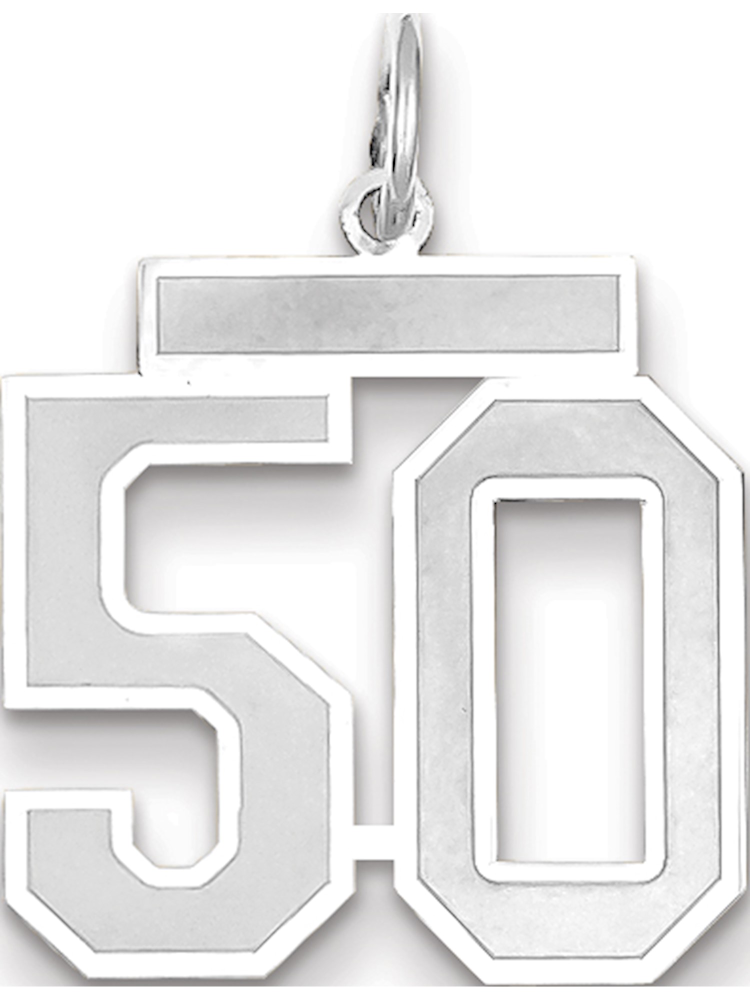 Best Quality Free Gift Box 14k Wg Medium Satin Number 1 Charm