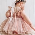 thumbnail image 3 of GYRATEDREAM Toddler Baby Girl Cotton Princess Overall Dress Sundress 6-12 Months, 3 of 3