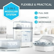 Chicco 3-in-1 Electric Steam Sterilizer for Baby Bottles, Pacifiers, Toys and More - White, New