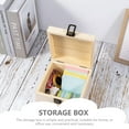 thumbnail image 3 of OULII Light Yellow Unfinished Wooden Storage Box Synthetic Material for Home Office Use Durable Stackable Design 8.5x6.5x4.5 inches, 3 of 7