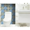 thumbnail image 3 of HomeRoots 400267 6 x 6 in. Madison Vintage Mosaic Blue Peel & Stick Tiles, 3 of 9