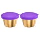 thumbnail image 1 of Uxcell 2 piezas de recipiente para aderezo de ensaladas, 2.4oz tazas de condimento a prueba de fugas para picnic y viaje, morado, 1 of 6