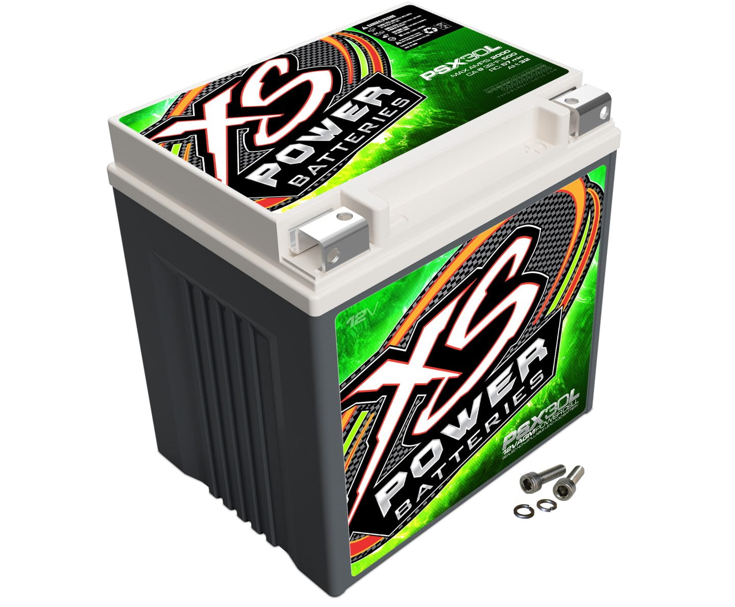12V AGM Powersports and Marine Car Audio Battery 2000 Max Amps 32AH 500A PSX30L